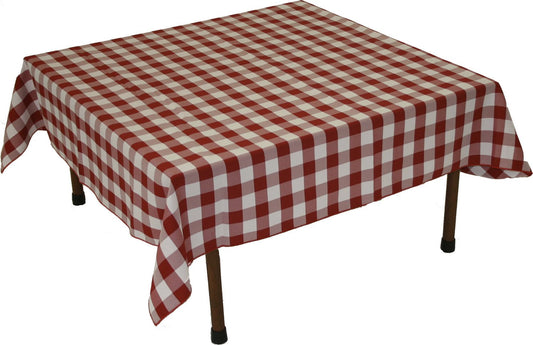 Table in a Bag Square Polyester Poplin Gingham Tablecloth