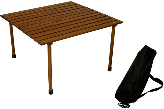 Table in a Bag W2716G Low Wood Portable Table with Carrying Bag