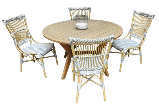 Aspen Brands Laguna Bistro - Stackable Indoor and Outdoor Chair. Frame is Made from Aluminum and has a Weight Limit of 300lbs.