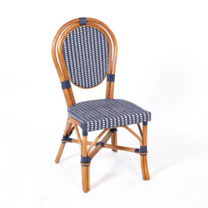 Navy and White Milano Bistro Chair by Aspen Brands
