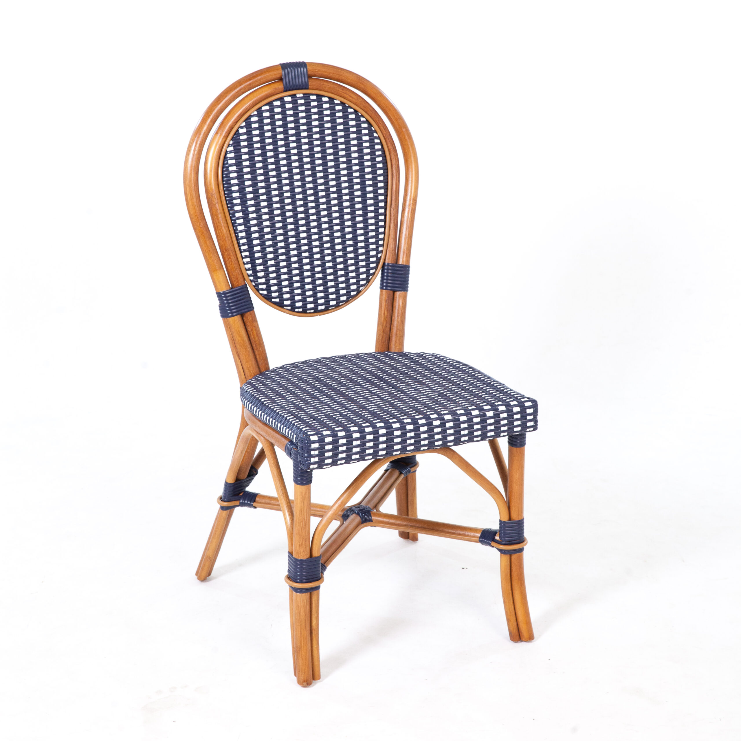 Navy and White Milano Bistro Chair by Aspen Brands