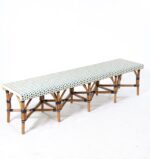 Aspen Brands Bistro Navy, WHite, Lite Blue Bench