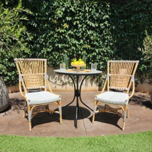 Laguna Bistro Chair – White & Cappuccino Side Dining Chair