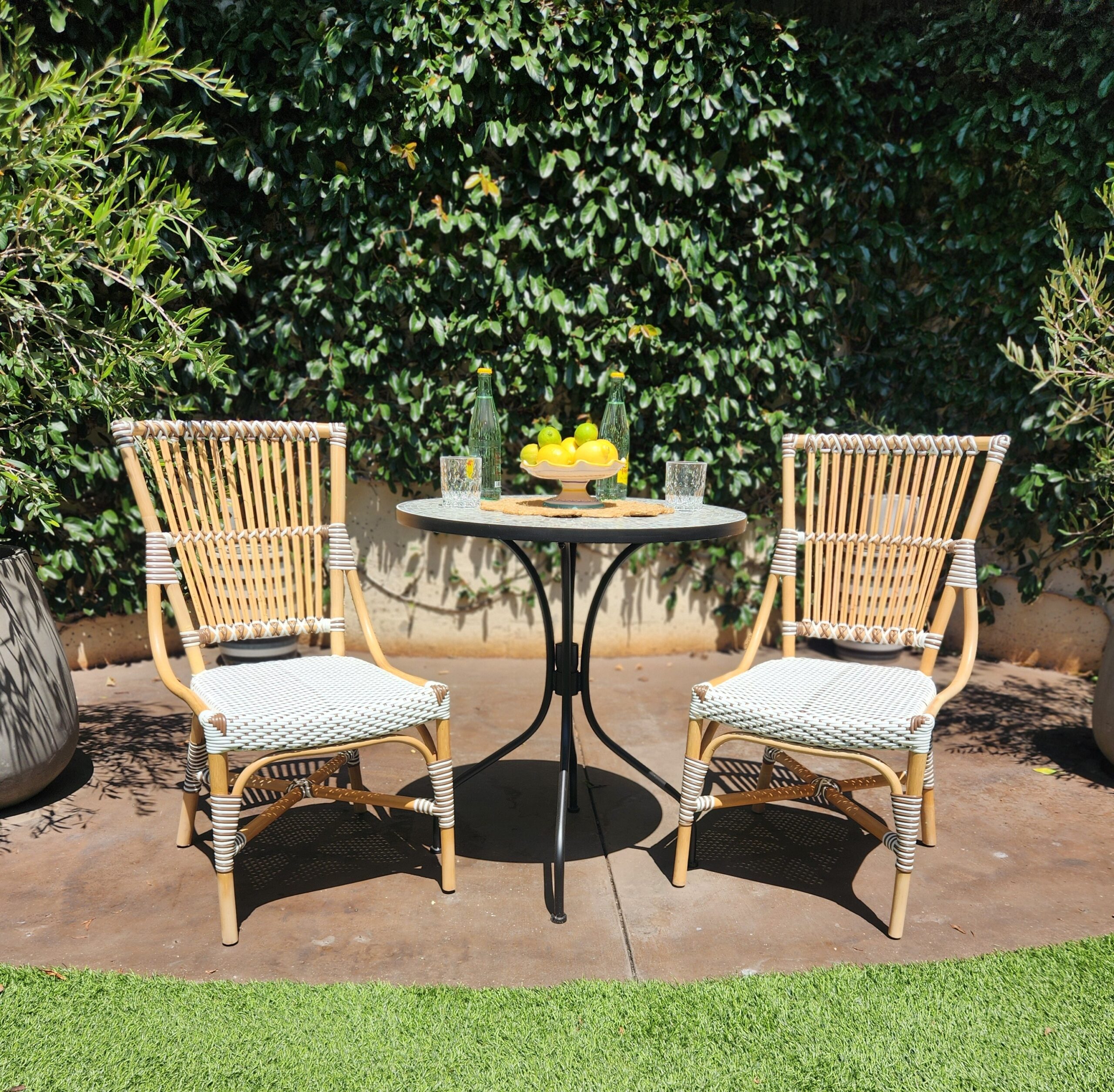 Laguna Bistro Chair – White & Cappuccino Side Dining Chair