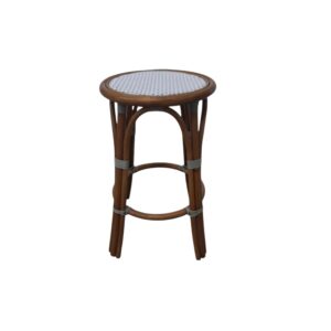 White and Grey Cafe Counter Height Stool 26"