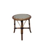 Navy, Cream, & Lite Blue Cafe Low Stool