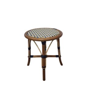 Navy, Cream, & Lite Blue Cafe Low Stool