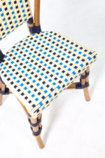 Navy, Cream, & Lite Blue Cafe Bistro Chair by Aspen Brands