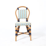 Navy, Cream, & Lite Blue Cafe Bistro Chair by Aspen Brands