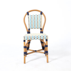 Navy, Cream, & Lite Blue Cafe Bistro Chair by Aspen Brands