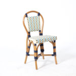 Navy, Cream, & Lite Blue Cafe Bistro Chair by Aspen Brands