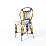 Navy, Cream, & Lite Blue Cafe Bistro Chair by Aspen Brands