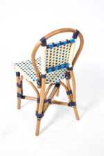 Navy, Cream, & Lite Blue Cafe Bistro Chair by Aspen Brands
