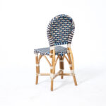 Navy and White Milano Bistro Chair by Aspen Brands