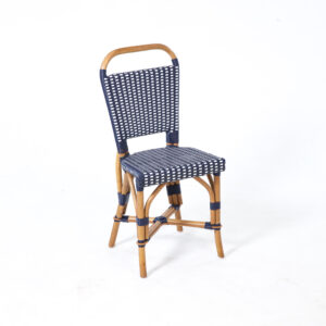 Navy and White Cafe Bistro Chair by Aspen Brands.