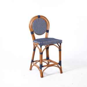 ASpen Brands Navy and WHite COunter Height Stool.