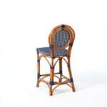 ASpen Brands Navy and WHite COunter Height Stool.